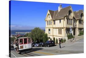 Cable Car on Hyde Street, San Francisco, California, United States of America, North America-Richard Cummins-Stretched Canvas