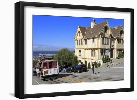 Cable Car on Hyde Street, San Francisco, California, United States of America, North America-Richard Cummins-Framed Photographic Print