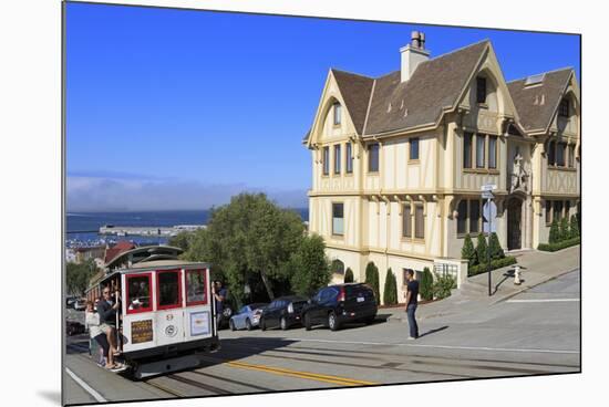 Cable Car on Hyde Street, San Francisco, California, United States of America, North America-Richard Cummins-Mounted Photographic Print