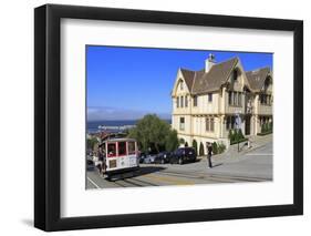 Cable Car on Hyde Street, San Francisco, California, United States of America, North America-Richard Cummins-Framed Photographic Print