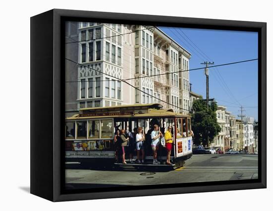 Cable Car on Nob Hill, San Francisco, California, USA-Fraser Hall-Framed Stretched Canvas