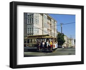 Cable Car on Nob Hill, San Francisco, California, USA-Fraser Hall-Framed Photographic Print