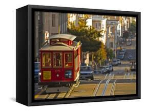 Cable Car on Powell Street in San Francisco, California, USA-Chuck Haney-Framed Stretched Canvas