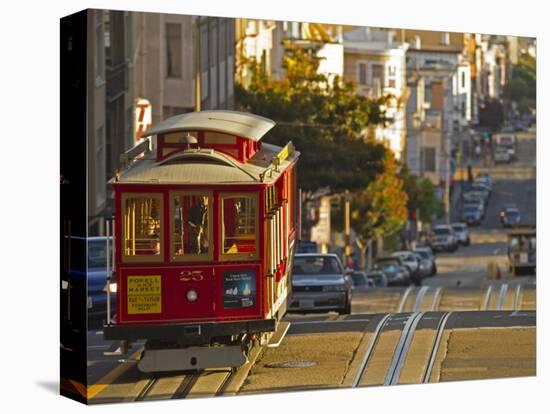 Cable Car on Powell Street in San Francisco, California, USA-Chuck Haney-Stretched Canvas