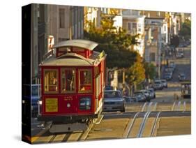Cable Car on Powell Street in San Francisco, California, USA-Chuck Haney-Stretched Canvas
