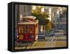 Cable Car on Powell Street in San Francisco, California, USA-Chuck Haney-Framed Stretched Canvas