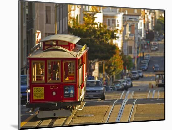 Cable Car on Powell Street in San Francisco, California, USA-Chuck Haney-Mounted Photographic Print