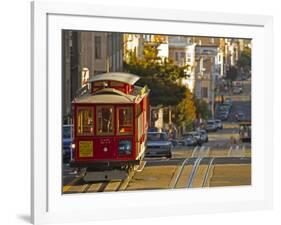 Cable Car on Powell Street in San Francisco, California, USA-Chuck Haney-Framed Photographic Print