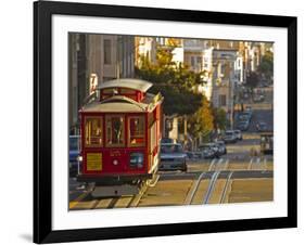 Cable Car on Powell Street in San Francisco, California, USA-Chuck Haney-Framed Photographic Print