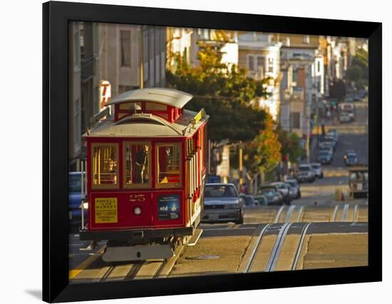 Cable Car on Powell Street in San Francisco, California, USA-Chuck Haney-Framed Photographic Print