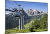 Cable Car on the Col Pradat, in the Valley Kolfuschg, Sella Behind, Dolomites, South Tyrol-Gerhard Wild-Mounted Photographic Print