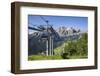 Cable Car on the Col Pradat, in the Valley Kolfuschg, Sella Behind, Dolomites, South Tyrol-Gerhard Wild-Framed Photographic Print