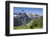 Cable Car on the Col Pradat, in the Valley Kolfuschg, Sella Behind, Dolomites, South Tyrol-Gerhard Wild-Framed Photographic Print