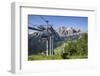 Cable Car on the Col Pradat, in the Valley Kolfuschg, Sella Behind, Dolomites, South Tyrol-Gerhard Wild-Framed Photographic Print