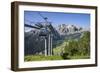 Cable Car on the Col Pradat, in the Valley Kolfuschg, Sella Behind, Dolomites, South Tyrol-Gerhard Wild-Framed Photographic Print