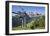 Cable Car on the Col Pradat, in the Valley Kolfuschg, Sella Behind, Dolomites, South Tyrol-Gerhard Wild-Framed Photographic Print