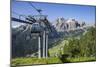Cable Car on the Col Pradat, in the Valley Kolfuschg, Sella Behind, Dolomites, South Tyrol-Gerhard Wild-Mounted Photographic Print