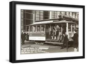 Cable Car on Turn Table, San Francisco, California-null-Framed Art Print