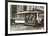 Cable Car on Turn Table, San Francisco, California-null-Framed Premium Giclee Print