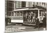 Cable Car on Turn Table, San Francisco, California-null-Mounted Premium Giclee Print