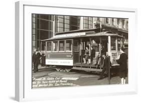 Cable Car on Turn Table, San Francisco, California-null-Framed Art Print