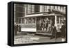 Cable Car on Turn Table, San Francisco, California-null-Framed Stretched Canvas