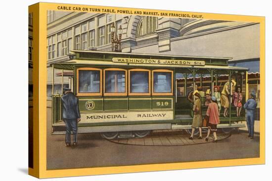 Cable Car on Turntable, San Francisco, California-null-Stretched Canvas
