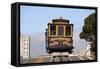 Cable Car over Hill-Rafael Ramirez Lee-Framed Stretched Canvas