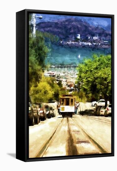 Cable Car San Francisco-Philippe Hugonnard-Framed Stretched Canvas