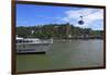 Cable Car to Fortress Ehrenbreitstein on Rhine River, Koblenz, Rhineland-Palatinate, Germany, Europ-Hans-Peter Merten-Framed Photographic Print