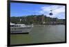 Cable Car to Fortress Ehrenbreitstein on Rhine River, Koblenz, Rhineland-Palatinate, Germany, Europ-Hans-Peter Merten-Framed Photographic Print