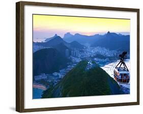 Cable Car to Sugar Loaf Mountain, Rio De Janiero, Brazil-Miva Stock-Framed Photographic Print