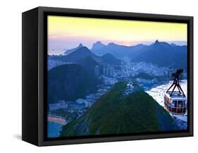 Cable Car to Sugar Loaf Mountain, Rio De Janiero, Brazil-Miva Stock-Framed Stretched Canvas