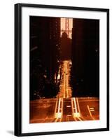 Cable Car Tracks on California Street, San Francisco, U.S.A.-Thomas Winz-Framed Photographic Print