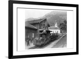 Cable Car Train in Alps at Rigi in Switzerland-null-Framed Art Print