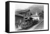 Cable Car Train in Alps at Rigi in Switzerland-null-Framed Stretched Canvas