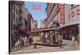 Cable Car Turn-Table, San Francisco, California-null-Stretched Canvas