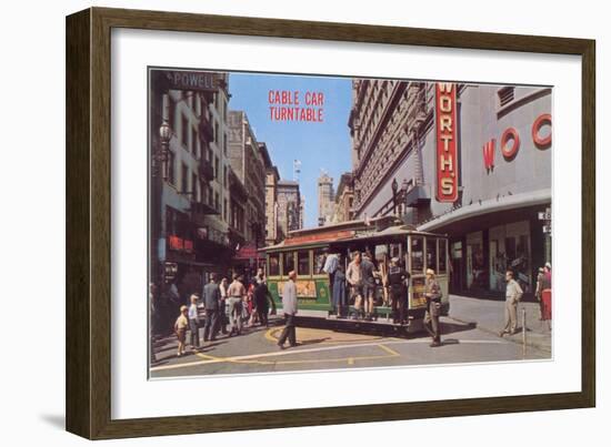 Cable Car Turn-Table, San Francisco, California-null-Framed Art Print