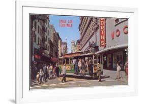 Cable Car Turn-Table, San Francisco, California-null-Framed Art Print