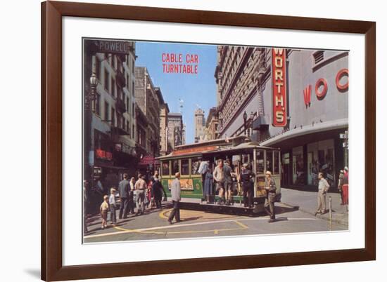 Cable Car Turn-Table, San Francisco, California-null-Framed Art Print