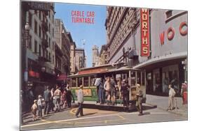 Cable Car Turn-Table, San Francisco, California-null-Mounted Art Print