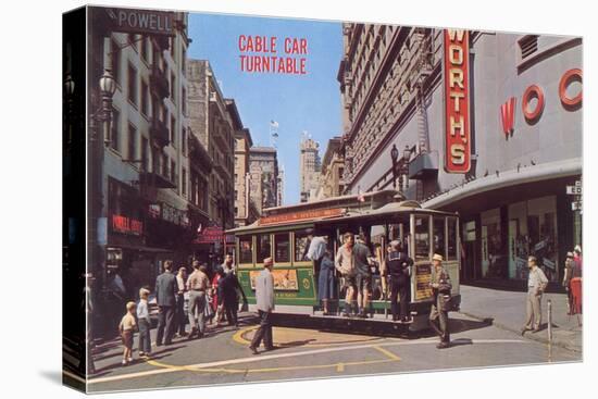 Cable Car Turn-Table, San Francisco, California-null-Stretched Canvas