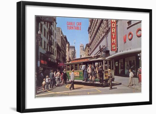 Cable Car Turn-Table, San Francisco, California-null-Framed Art Print