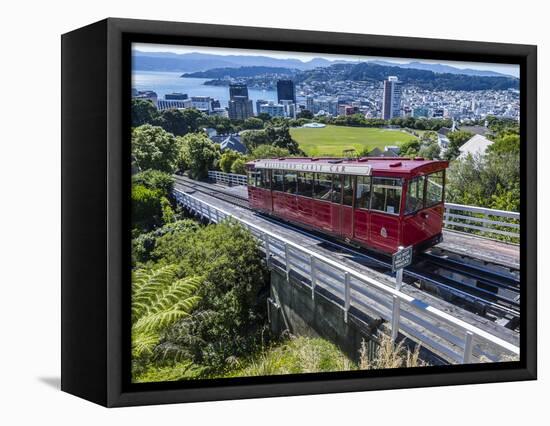 Cable Car, Wellington, North Island, New Zealand, Pacific-Michael Nolan-Framed Stretched Canvas
