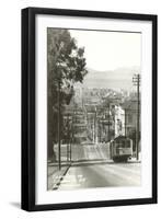 Cable Cars, Fillmore Street, San Francisco, California-null-Framed Art Print