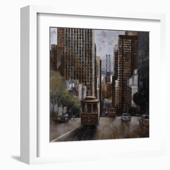 Cable Cars in San Francisco-Marti Bofarull-Framed Giclee Print