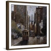 Cable Cars in San Francisco-Marti Bofarull-Framed Giclee Print