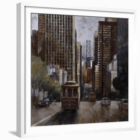 Cable Cars in San Francisco-Marti Bofarull-Framed Giclee Print