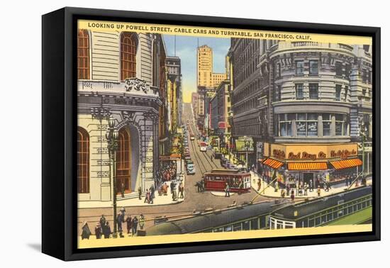 Cable Cars, Powell Street, San Francisco, California-null-Framed Stretched Canvas