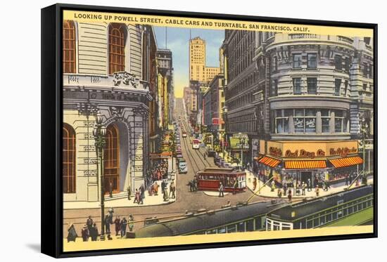 Cable Cars, Powell Street, San Francisco, California-null-Framed Stretched Canvas